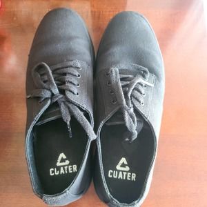 CUATER by TRAVIS MATTHEW Men's Quiet Shade Quincy Canvas Shoes Black/Black Sz10